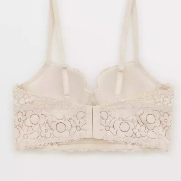 🌼AERIE REAL HAPPY DEMI LIGHTLY LINED CANDY LACE BRA SIZE 34B - Picture 4 of 7